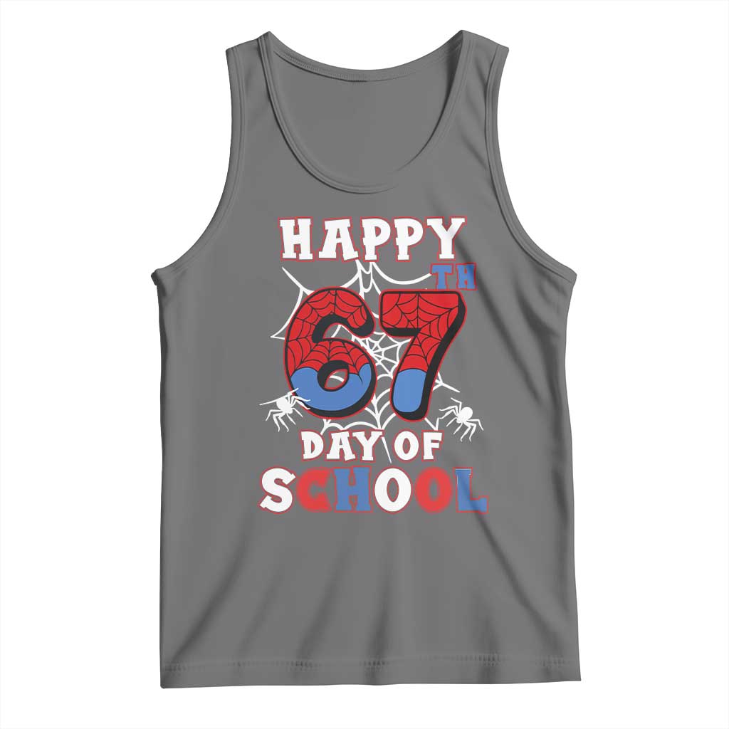Happy 67th Day Of School Tank Top Boys Girls Spider 67 Days - Wonder Print Shop