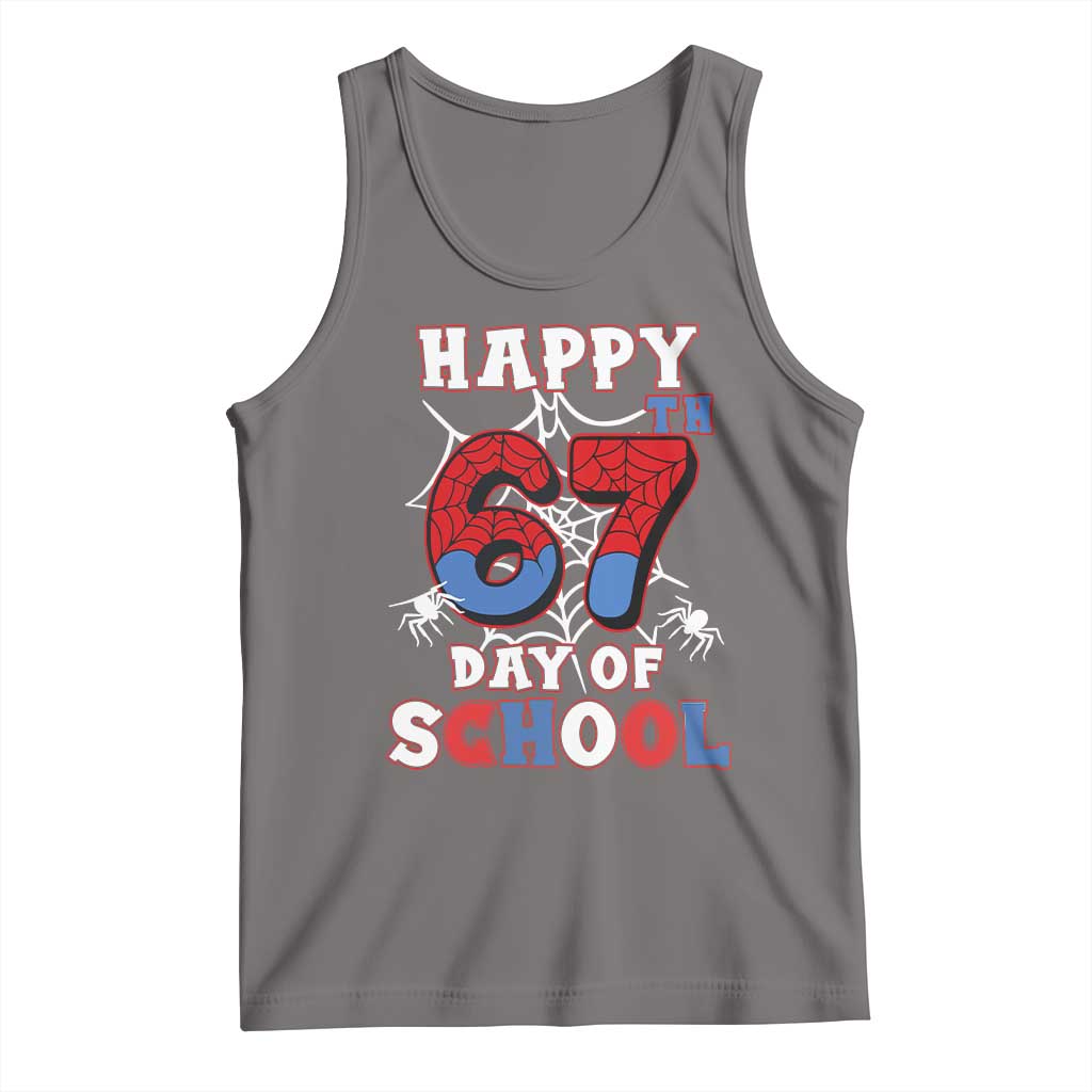 Happy 67th Day Of School Tank Top Boys Girls Spider 67 Days - Wonder Print Shop