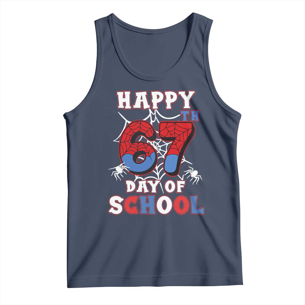 Happy 67th Day Of School Tank Top Boys Girls Spider 67 Days - Wonder Print Shop