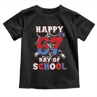 Happy 67th Day Of School Toddler T Shirt Boys Girls Spider 67 Days - Wonder Print Shop