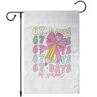 67 Days of School Coquette Bow Garden Flag Funny Six Seven Meme 67th Day Teacher Student - Wonder Print Shop