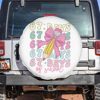 67 Days of School Coquette Bow Spare Tire Cover Funny Six Seven Meme 67th Day Teacher Student - Wonder Print Shop