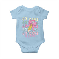 67 Days of School Coquette Bow Baby Onesie Funny Six Seven Meme 67th Day Teacher Student - Wonder Print Shop