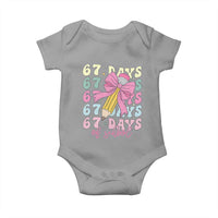 67 Days of School Coquette Bow Baby Onesie Funny Six Seven Meme 67th Day Teacher Student - Wonder Print Shop