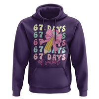 67 Days of School Coquette Bow Hoodie Funny Six Seven Meme 67th Day Teacher Student - Wonder Print Shop