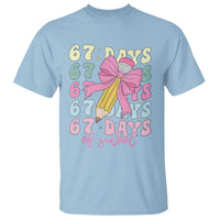 67 Days of School Coquette Bow T Shirt Funny Six Seven Meme 67th Day Teacher Student - Wonder Print Shop