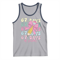 67 Days of School Coquette Bow Tank Top Funny Six Seven Meme 67th Day Teacher Student - Wonder Print Shop