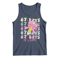 67 Days of School Coquette Bow Tank Top Funny Six Seven Meme 67th Day Teacher Student - Wonder Print Shop