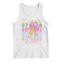 67 Days of School Coquette Bow Tank Top Funny Six Seven Meme 67th Day Teacher Student - Wonder Print Shop