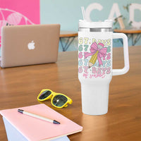 67 Days of School Coquette Bow Tumbler With Handle Funny Six Seven Meme 67th Day Teacher Student - Wonder Print Shop