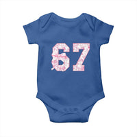 Six Seven Coquette Girl Baby Onesie Funny 67 Meme Gen Alpha Slang Pink Floral Bow Aesthetic - Wonder Print Shop