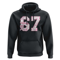 Six Seven Coquette Girl Hoodie Funny 67 Meme Gen Alpha Slang Pink Floral Bow Aesthetic - Wonder Print Shop