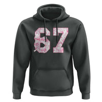 Six Seven Coquette Girl Hoodie Funny 67 Meme Gen Alpha Slang Pink Floral Bow Aesthetic - Wonder Print Shop