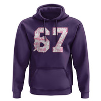 Six Seven Coquette Girl Hoodie Funny 67 Meme Gen Alpha Slang Pink Floral Bow Aesthetic - Wonder Print Shop
