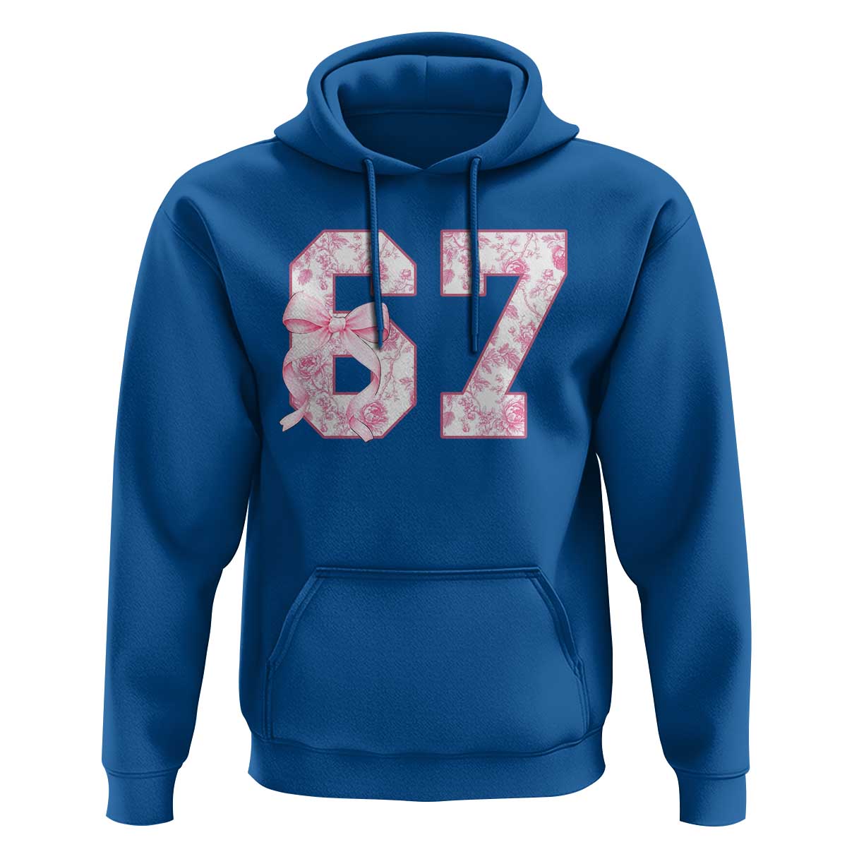 Six Seven Coquette Girl Hoodie Funny 67 Meme Gen Alpha Slang Pink Floral Bow Aesthetic - Wonder Print Shop