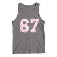 Six Seven Coquette Girl Tank Top Funny 67 Meme Gen Alpha Slang Pink Floral Bow Aesthetic - Wonder Print Shop