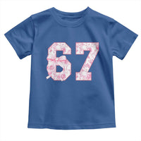 Six Seven Coquette Girl Toddler T Shirt Funny 67 Meme Gen Alpha Slang Pink Floral Bow Aesthetic - Wonder Print Shop