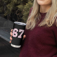 Six Seven Coquette Girl Tumbler Cup Funny 67 Meme Gen Alpha Slang Pink Floral Bow Aesthetic - Wonder Print Shop