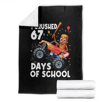 67 Days of School Monster Truck Throw Blanket 67th Day Boys Tung Tung Tung Sahur - Wonder Print Shop