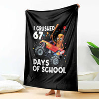 67 Days of School Monster Truck Throw Blanket 67th Day Boys Tung Tung Tung Sahur - Wonder Print Shop