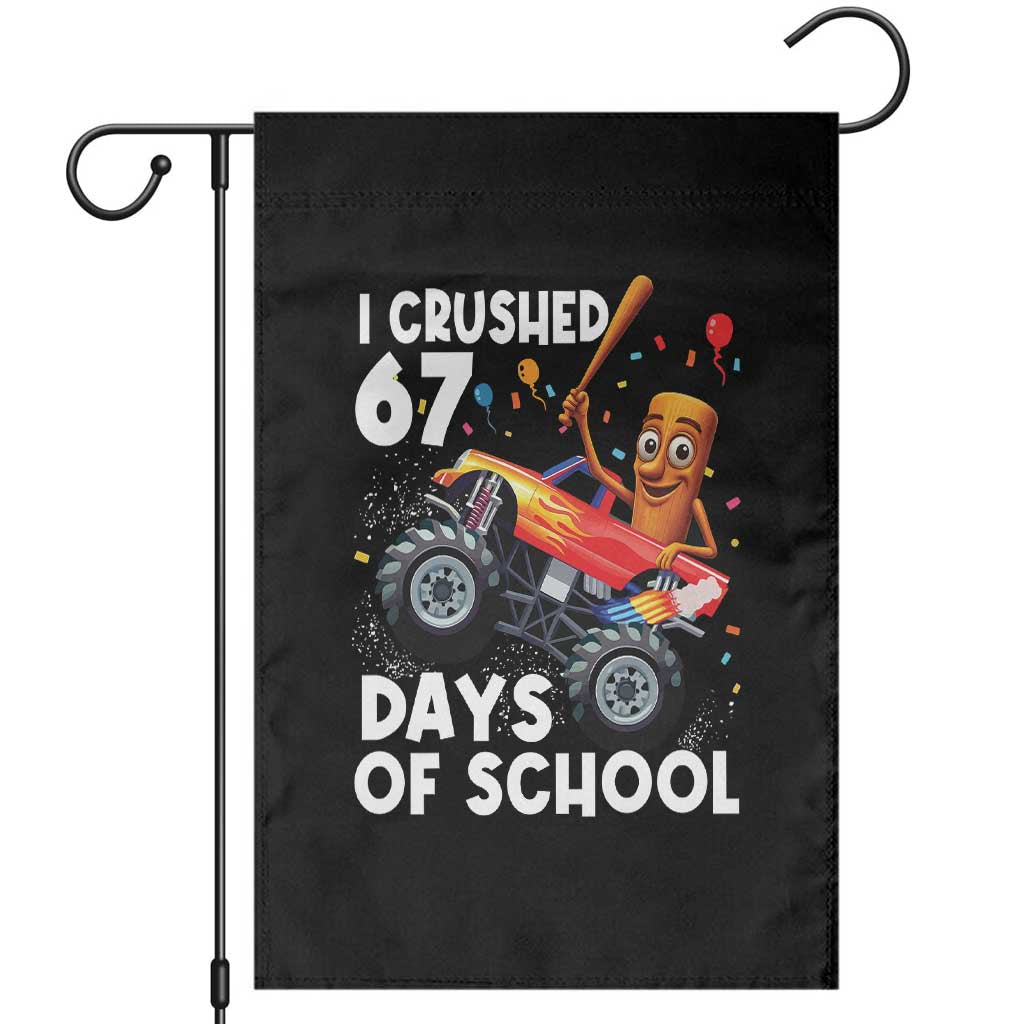 67 Days of School Monster Truck Garden Flag 67th Day Boys Tung Tung Tung Sahur - Wonder Print Shop
