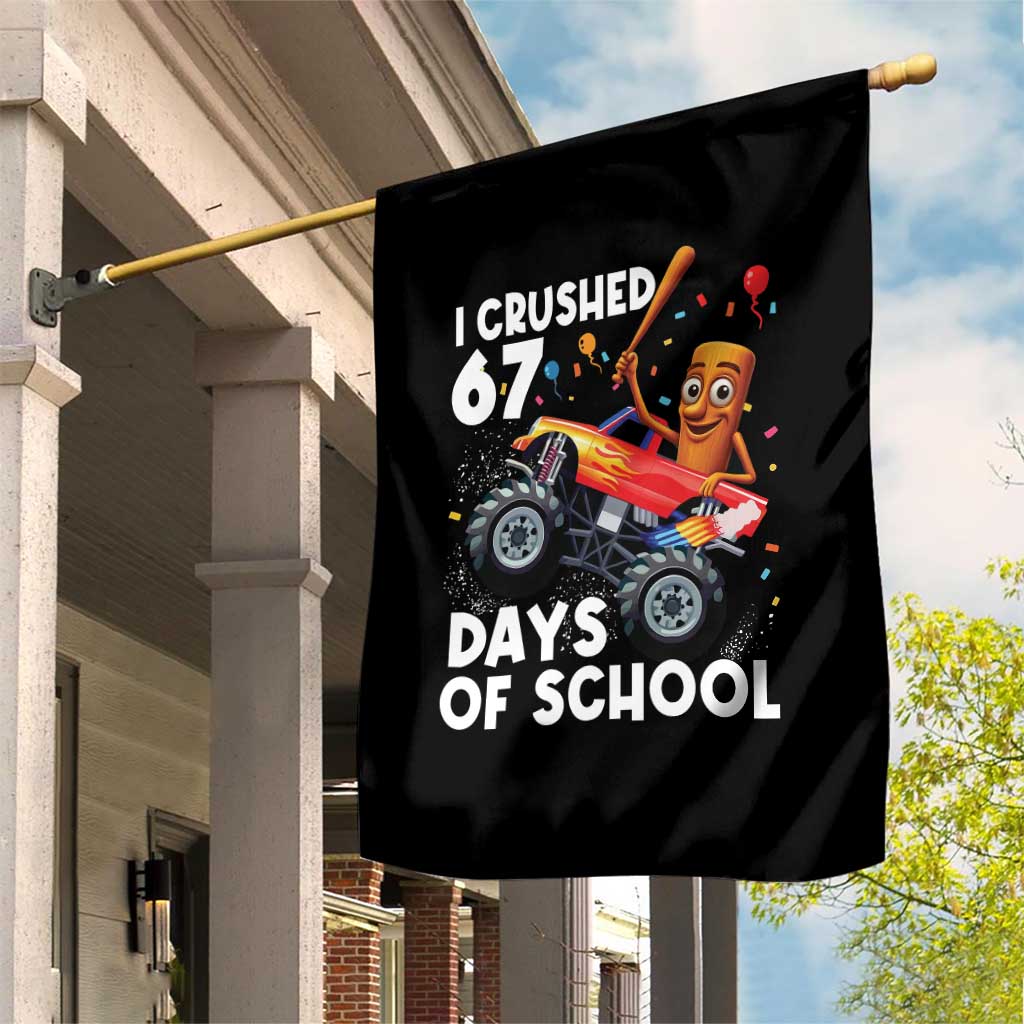 67 Days of School Monster Truck Garden Flag 67th Day Boys Tung Tung Tung Sahur - Wonder Print Shop
