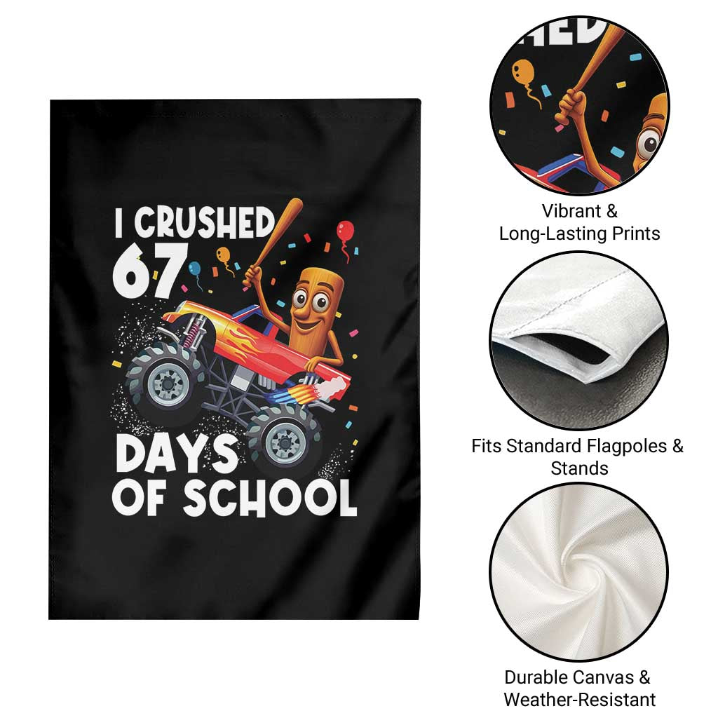 67 Days of School Monster Truck Garden Flag 67th Day Boys Tung Tung Tung Sahur - Wonder Print Shop