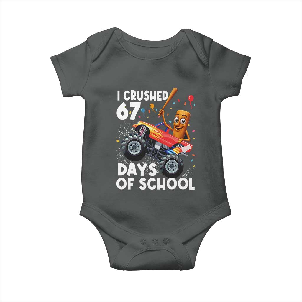 67 Days of School Monster Truck Baby Onesie 67th Day Boys Tung Tung Tung Sahur - Wonder Print Shop