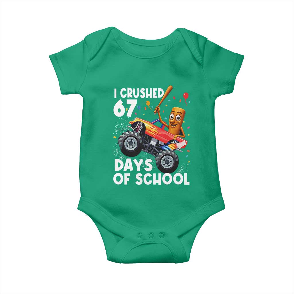 67 Days of School Monster Truck Baby Onesie 67th Day Boys Tung Tung Tung Sahur - Wonder Print Shop
