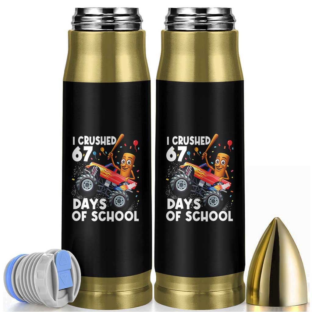 67 Days of School Monster Truck Bullet Tumbler 67th Day Boys Tung Tung Tung Sahur - Wonder Print Shop