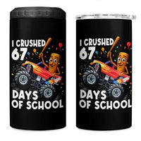 67 Days of School Monster Truck 4 in 1 Can Cooler Tumbler 67th Day Boys Tung Tung Tung Sahur - Wonder Print Shop