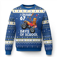 67 Days of School Monster Truck Hanukkah Ugly Sweater 67th Day Boys Tung Tung Tung Sahur - Wonder Print Shop