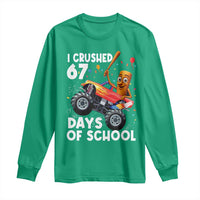 67 Days of School Monster Truck Long Sleeve Shirt 67th Day Boys Tung Tung Tung Sahur - Wonder Print Shop