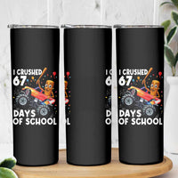 67 Days of School Monster Truck Skinny Tumbler 67th Day Boys Tung Tung Tung Sahur - Wonder Print Shop