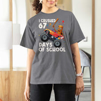 67 Days of School Monster Truck T Shirt For Women 67th Day Boys Tung Tung Tung Sahur - Wonder Print Shop