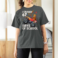 67 Days of School Monster Truck T Shirt For Women 67th Day Boys Tung Tung Tung Sahur - Wonder Print Shop