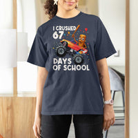 67 Days of School Monster Truck T Shirt For Women 67th Day Boys Tung Tung Tung Sahur - Wonder Print Shop