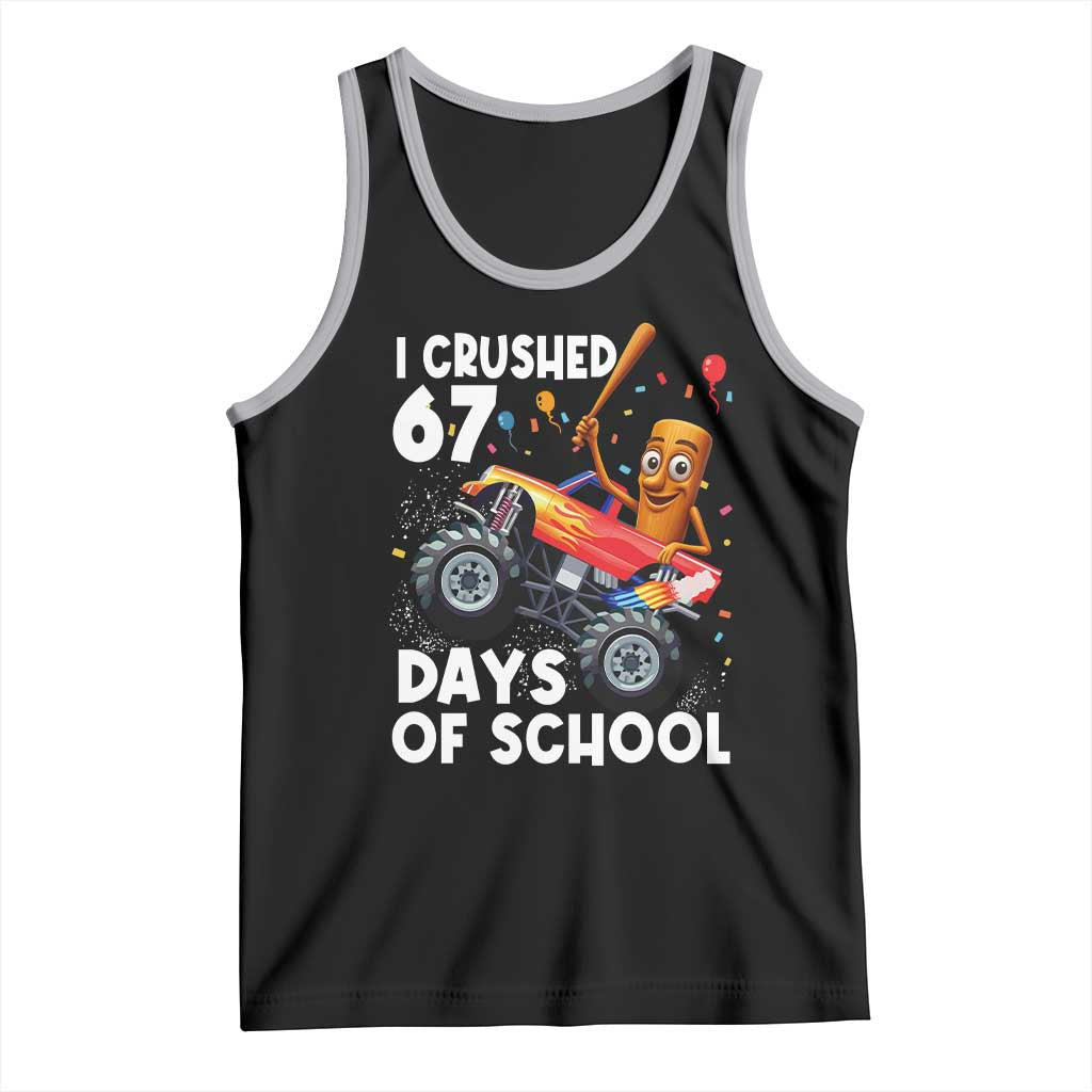 67 Days of School Monster Truck Tank Top 67th Day Boys Tung Tung Tung Sahur - Wonder Print Shop