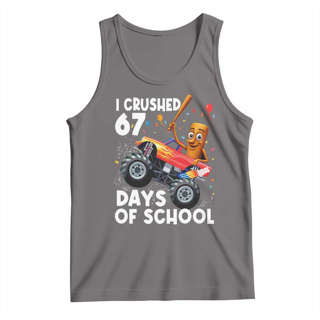 67 Days of School Monster Truck Tank Top 67th Day Boys Tung Tung Tung Sahur - Wonder Print Shop
