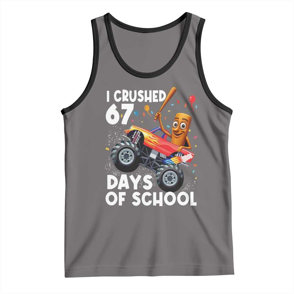 67 Days of School Monster Truck Tank Top 67th Day Boys Tung Tung Tung Sahur - Wonder Print Shop