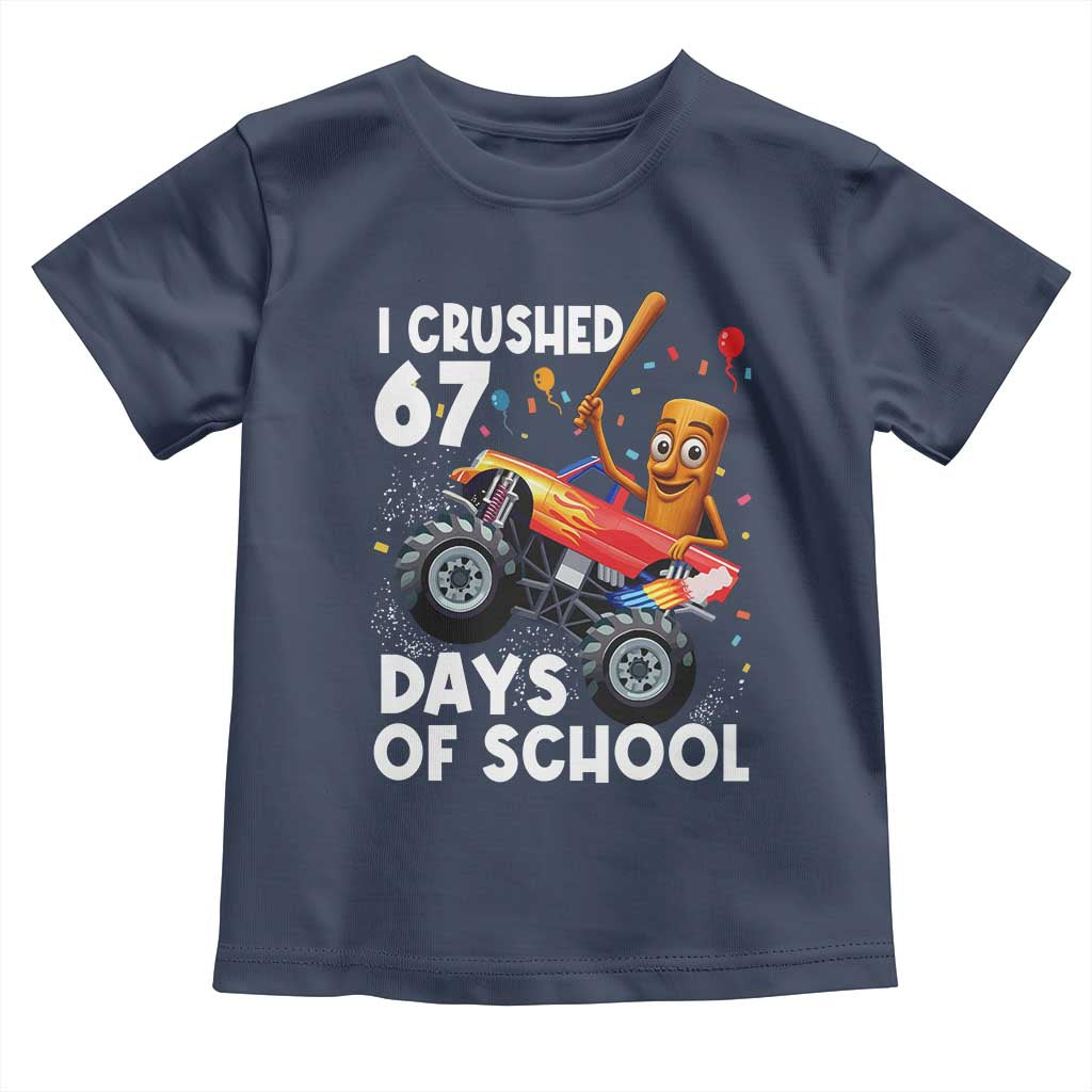 67 Days of School Monster Truck Toddler T Shirt 67th Day Boys Tung Tung Tung Sahur - Wonder Print Shop
