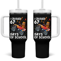 67 Days of School Monster Truck Tumbler With Handle 67th Day Boys Tung Tung Tung Sahur - Wonder Print Shop