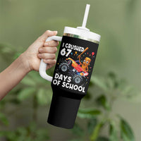 67 Days of School Monster Truck Tumbler With Handle 67th Day Boys Tung Tung Tung Sahur - Wonder Print Shop