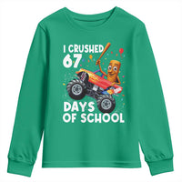 67 Days of School Monster Truck Youth Sweatshirt 67th Day Boys Tung Tung Tung Sahur - Wonder Print Shop