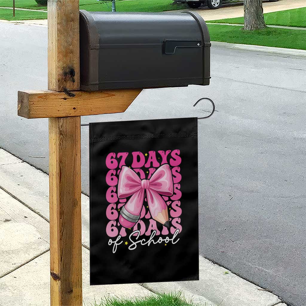 67 Days Of School Girls Coquette Bow Garden Flag Funny Six Seven Meme 67th Day - Wonder Print Shop