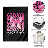 67 Days Of School Girls Coquette Bow Garden Flag Funny Six Seven Meme 67th Day - Wonder Print Shop