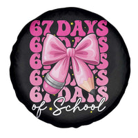 67 Days Of School Girls Coquette Bow Spare Tire Cover Funny Six Seven Meme 67th Day - Wonder Print Shop