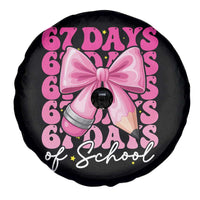 67 Days Of School Girls Coquette Bow Spare Tire Cover Funny Six Seven Meme 67th Day - Wonder Print Shop