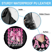 67 Days Of School Girls Coquette Bow Spare Tire Cover Funny Six Seven Meme 67th Day - Wonder Print Shop