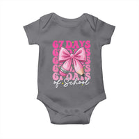 67 Days Of School Girls Coquette Bow Baby Onesie Funny Six Seven Meme 67th Day - Wonder Print Shop